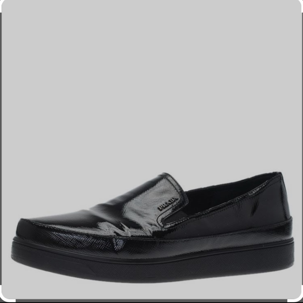 Prada Womens Black Loafers gently worn - Picture 3 of 9